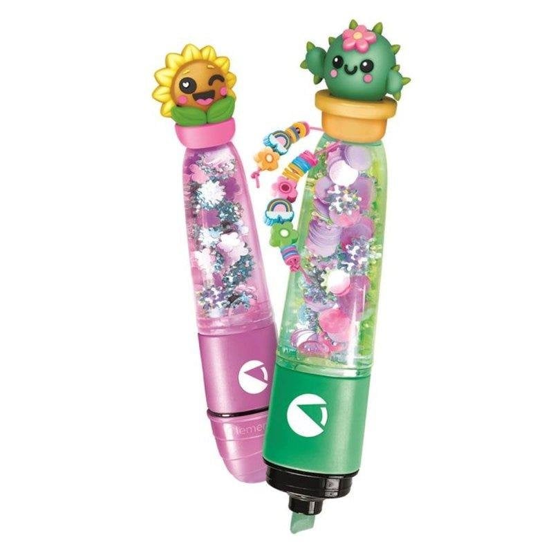 Kit de bricolage Clementoni Creer Fluos Garden Diy pour 2 feutres fluorescents