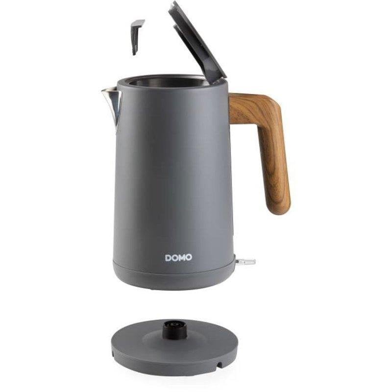 Domo DO 9268 WK Wasserkocher 1,7L 2200W Wood You matt grau