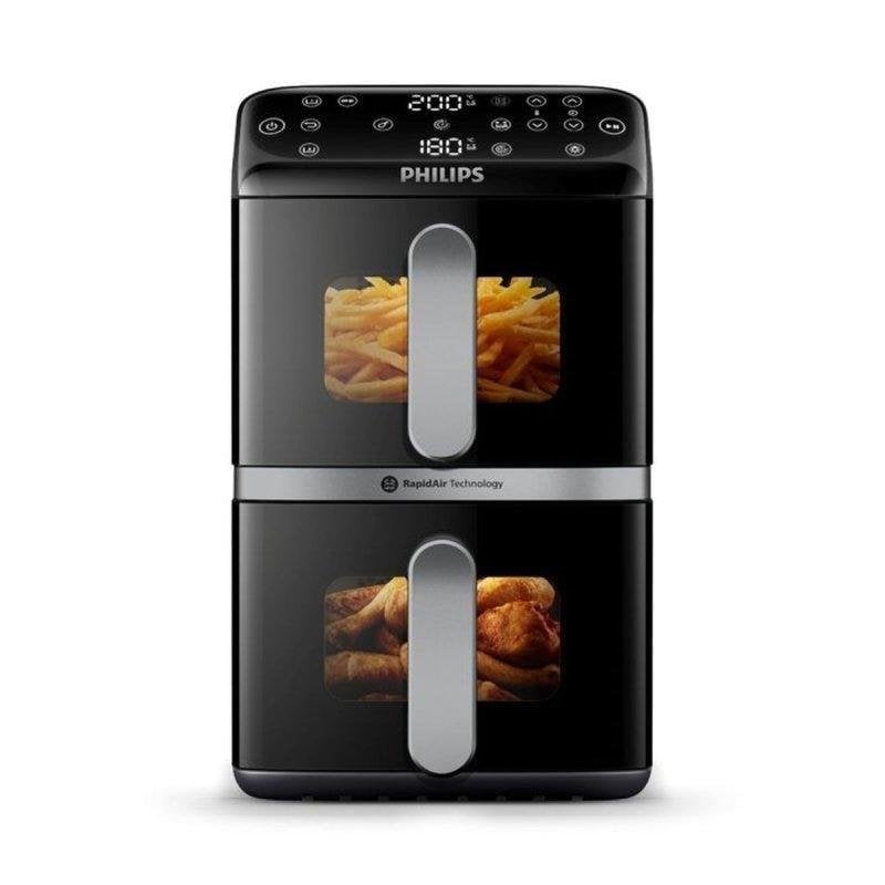Philips NA461/00 Heißluftfritteuse 2750 W 10 L Doppelkorb, schwarz/silber - Image 4