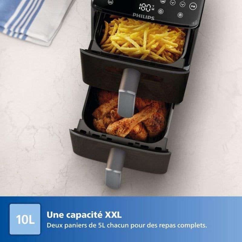Friteuse Sans Huile Philips Airfryer Série 4000 NA461/00 – 10L, 2750W, Double Cuve - vue 7