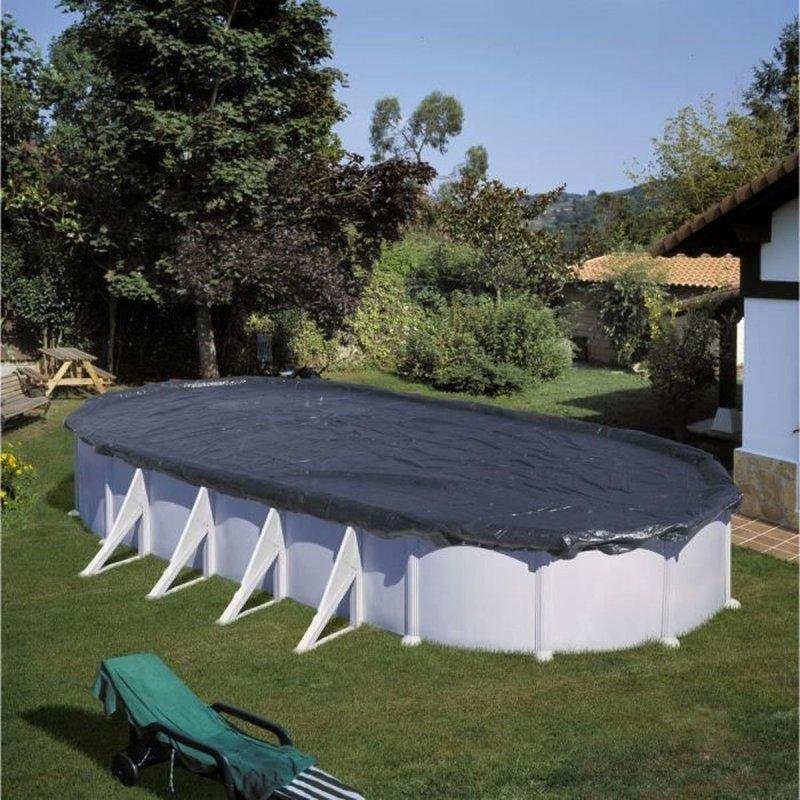 Bâche hiver pour piscine en acier ovale Gré .820 x .460cm - vue 2