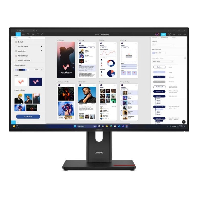 Monitor Lenovo ThinkVision T32UD-40 31,5" UltraHD 4K 60Hz IPS USB-C höhenverstellbar