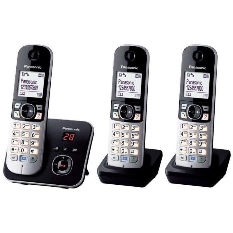 Panasonic Telephone sans fil KX-TG6823 Trio repondeur et ecran retroeclair - vue 3