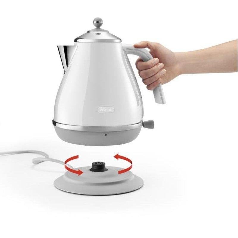 Bouilloire Électrique DELONGHI KBOC2001.W – 1,7L, 2000W, Acier Inoxydable - vue 1