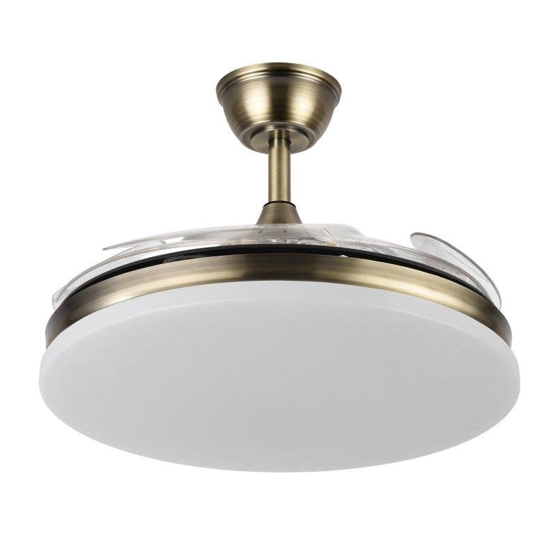 Ventilateur de plafond LED Yatek KALA dore pales retractables Neuf - vue 4