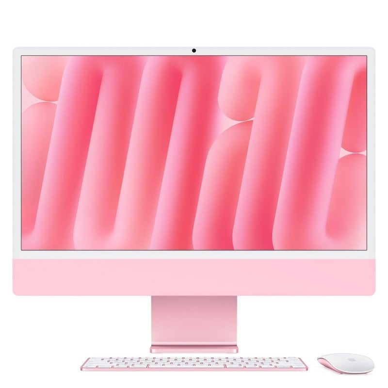 Apple iMac 24 Apple M4 CPU de 10 núcleos/32GB/512GB SSD/Apple GPU Deca Core/24" Retina 4.5K Rosa Vidrio estándar + Touch ID numérico Gigabit
