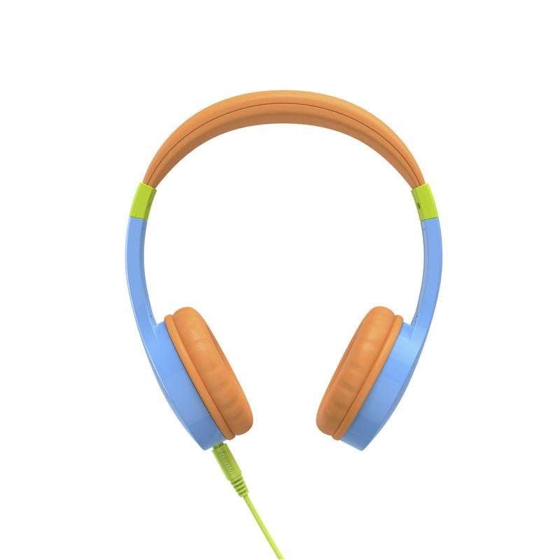 auriculares hama kids guard con cable jack 35 mm para ninos azul y naranja