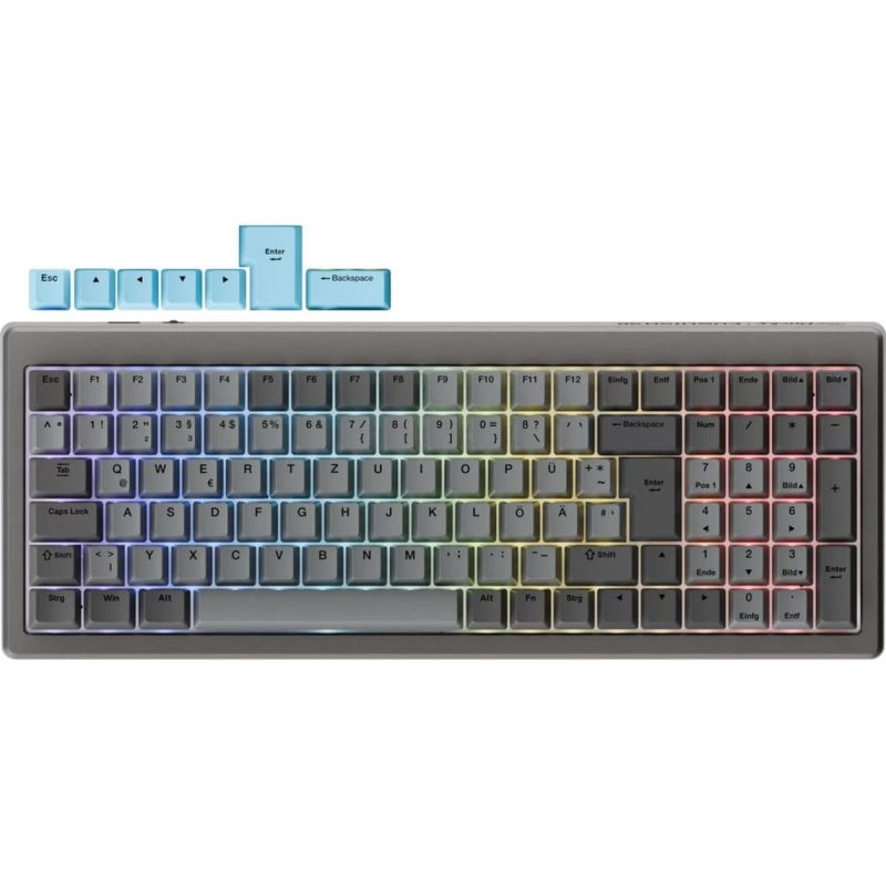 Clavier Ducky Cushion 98 mécanique 96% sans fil Hot Swap Deutschland