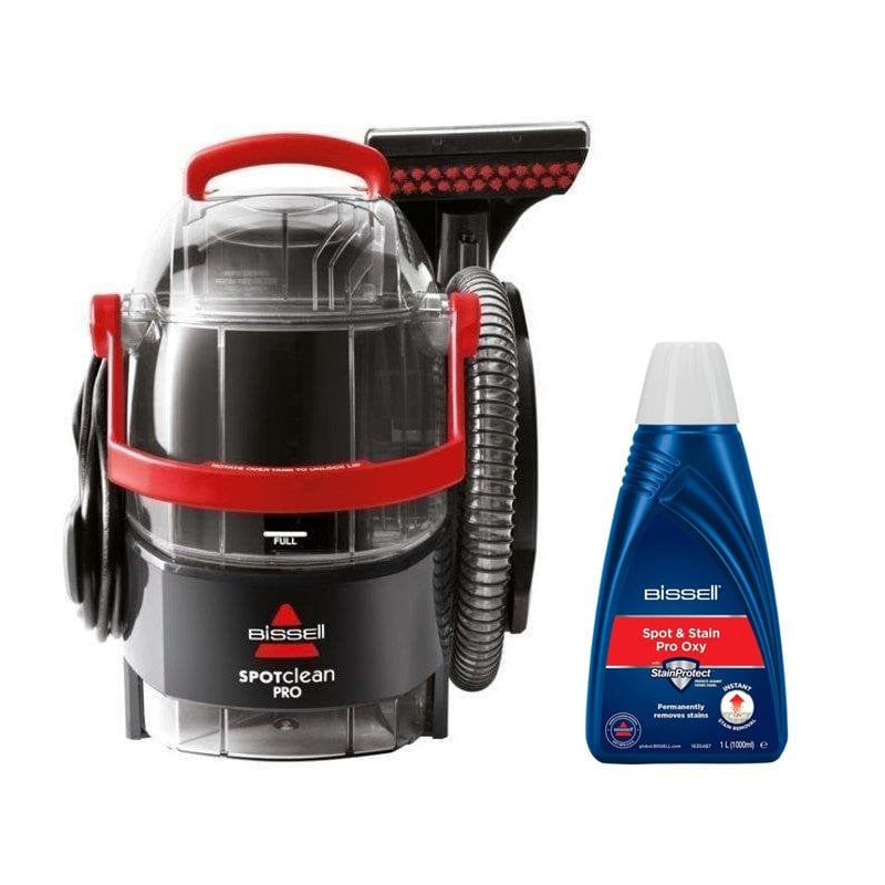 Aspiradora cilindro Bissell SpotClean Pro 750 W + Spot & Stain Pro Oxy 1L Solución Quitamanchas