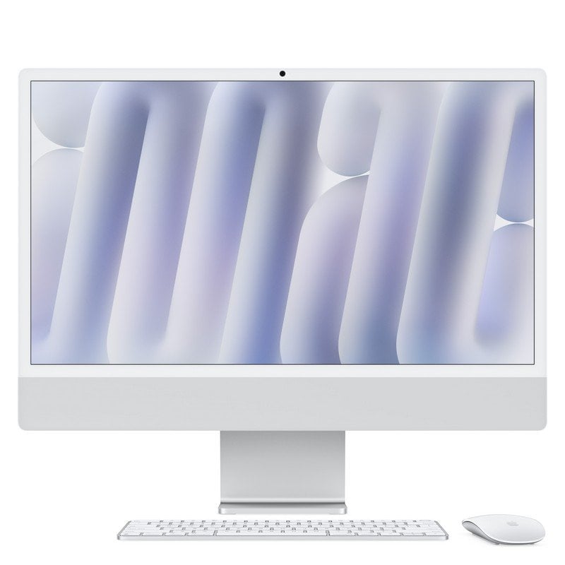 Apple iMac 24 Apple M4 CPU de 10 núcleos/16GB/1 TB SSD/Apple GPU Deca Core/24" Retina 4.5K Plata Vidrio nanotexturizado + Touch ID Trackpad Gigabit