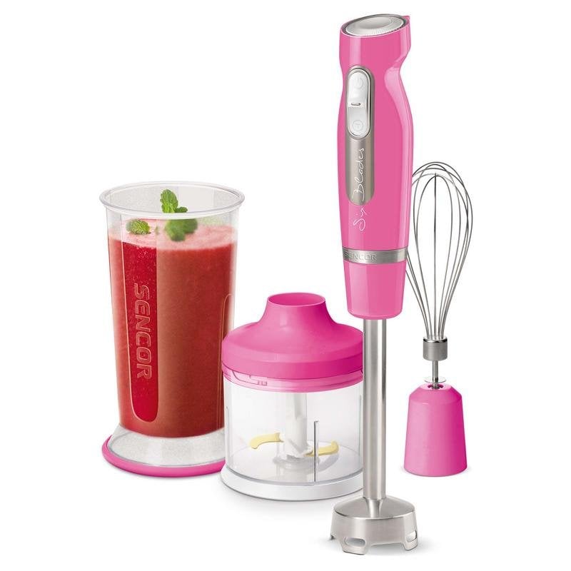 Liquidificador de imersão Sencor SHB 4468RS 1000W 0,7L Rosa aço inoxidável