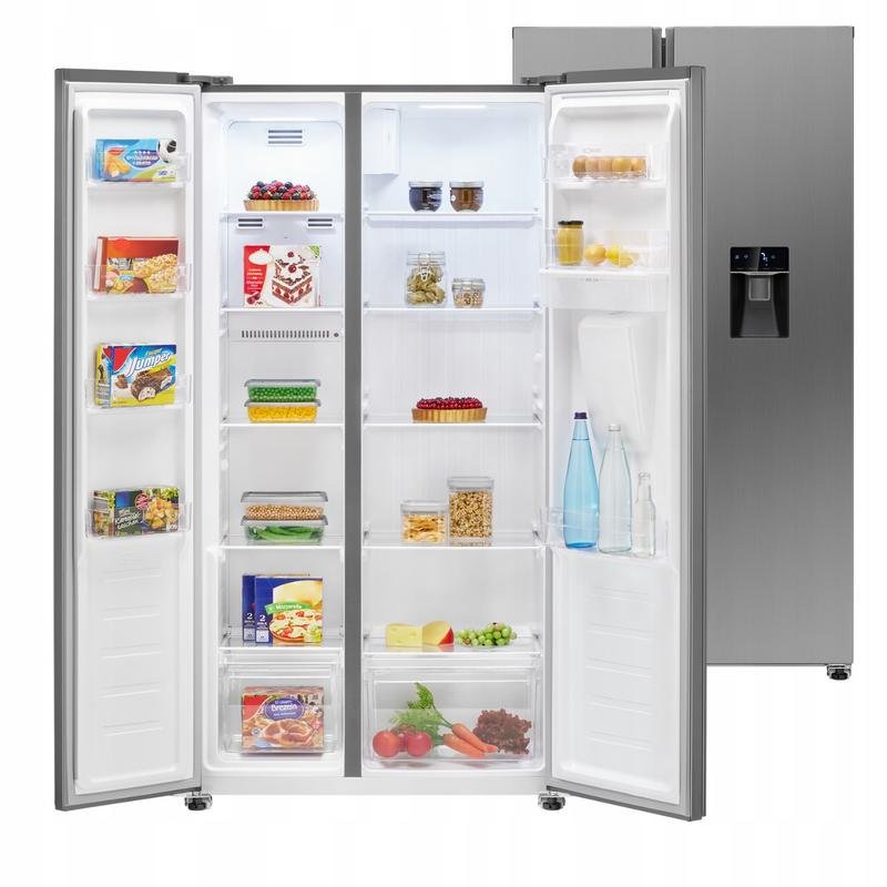 Bomann Gris Réfrigérateur Américain Avec Congélateur 439L Classe D Sbs7367-Inox - Neuf - Image 3