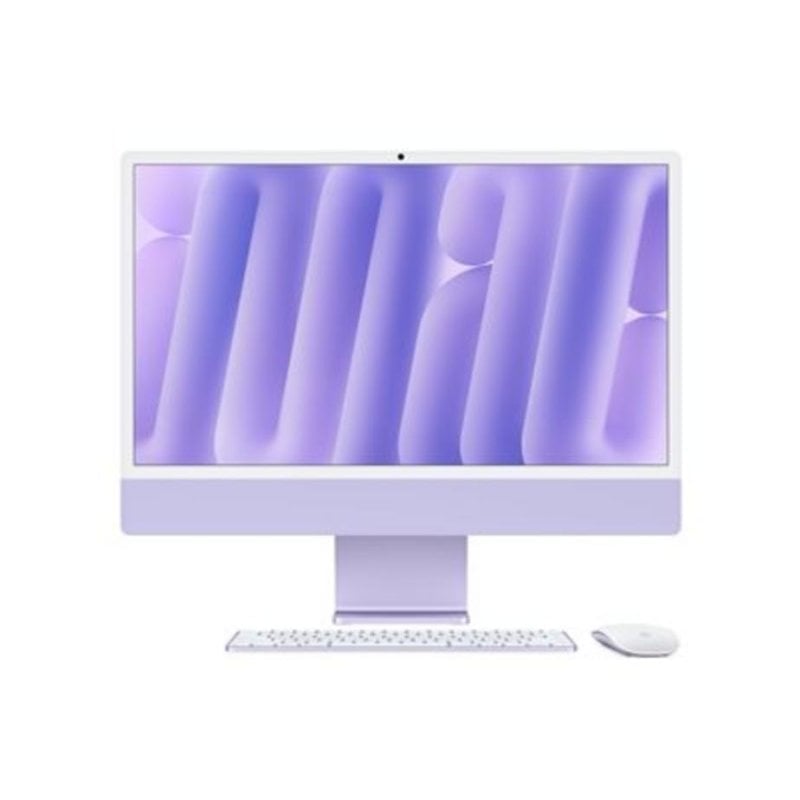 Ordenador Todo en uno Apple iMac Z1E7 M4 CPU de 8 núcleos 24GB 512GB SSD 24" macOS Violeta Vidrio estándar + Trackpad