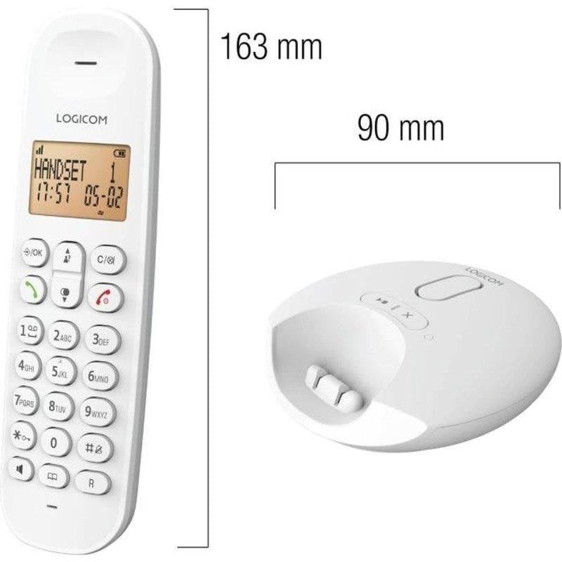 Telephone fixe sans fil Logicom ILOA 155T Blanc Mains Libres