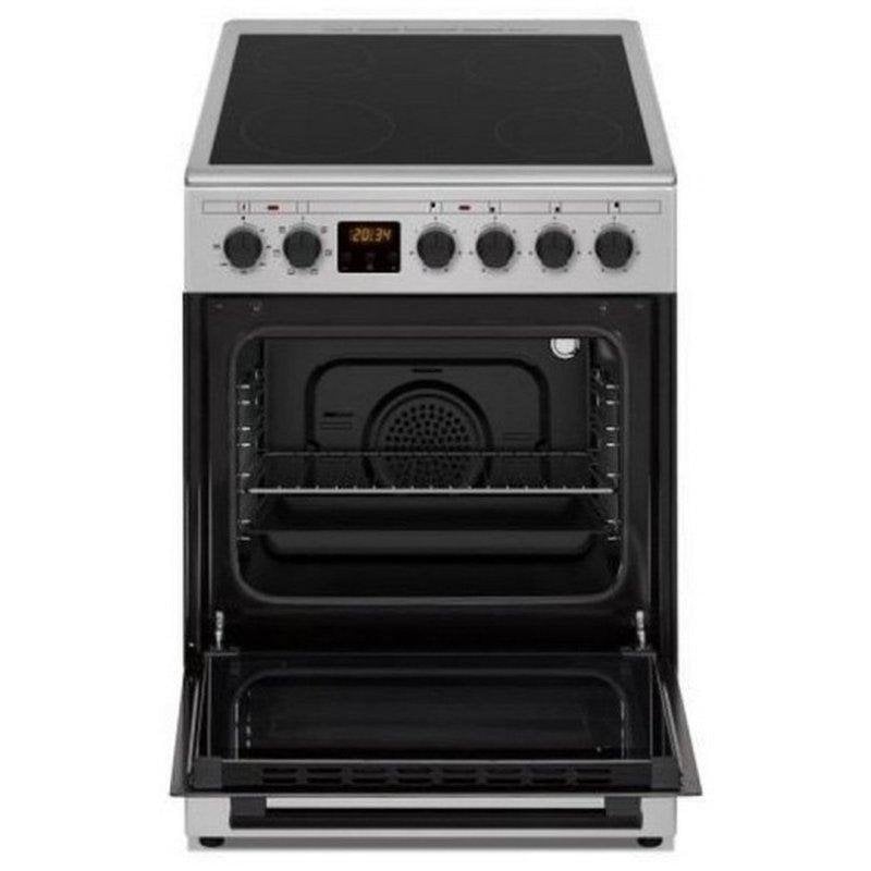 Elektroherd Continental Edison CECV50FCS Glaskeramik 4 Kochfelder 47L Ofen