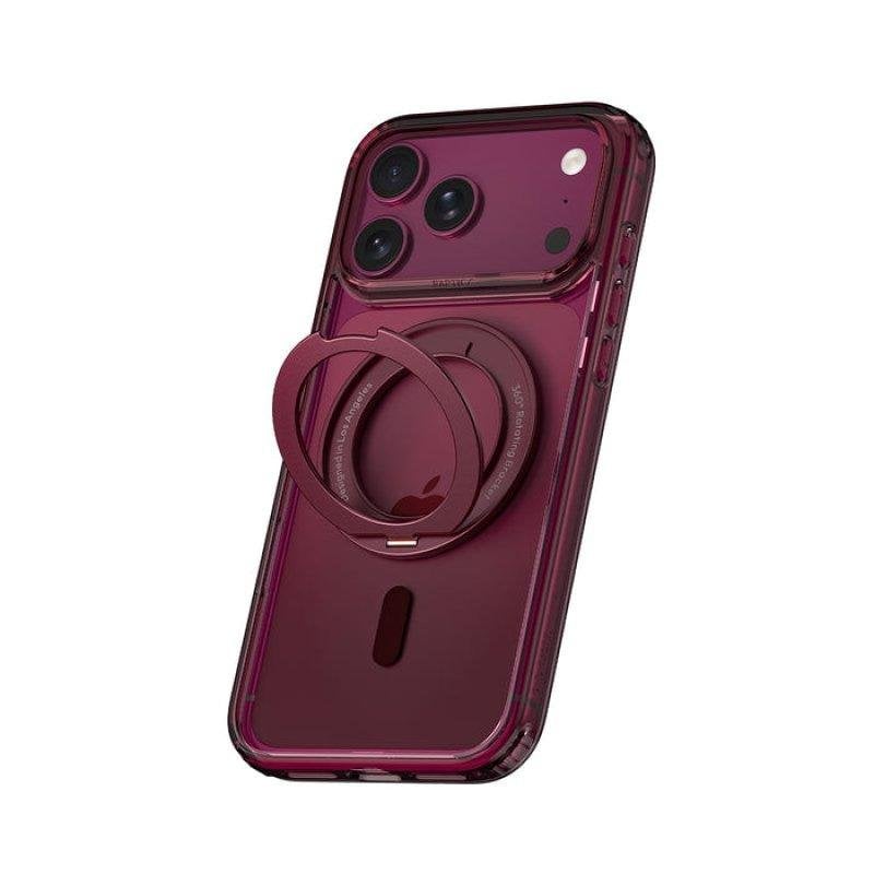 Raptic Air Stand Hülle Bordeaux MagSafe Kompatibel für iPhone 18 Pro Max