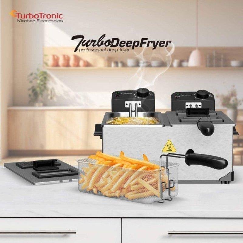 Friteuse Turbotronic DF 2 Duo Double Panier 2 x Acier Inoxydable