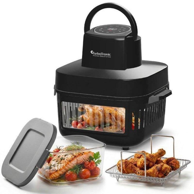 Airfryer Turbotronic AFG6 6L 1600W Cuve Verre 7 Programmes Noir