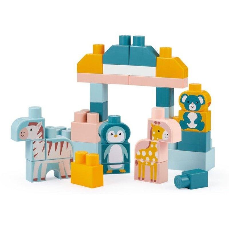 Ecoiffier Baril De Briques Zoo - 55 Pcs - Des 18 Mois