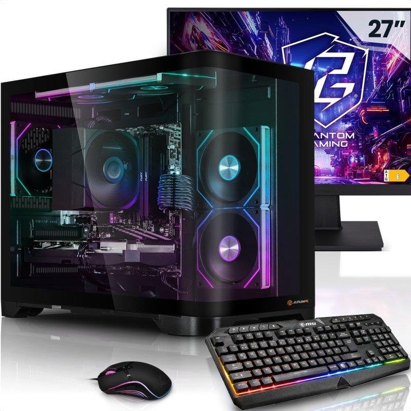 PC de bureau Aurum Ryzen 5 5500 16Go 500Go SSD RTX 5060 Ti Windows 11 27"