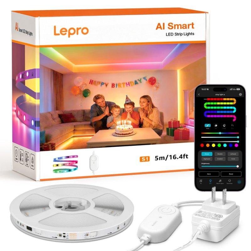 Ruban LED interieur Lepro S1 5 EU RGBIC Bluetooth