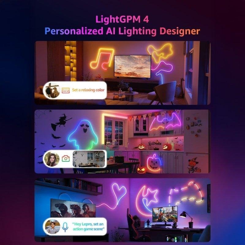 Bande LED Lepro N1 5 5m RGB IA Synchronisation Musique Alexa Google