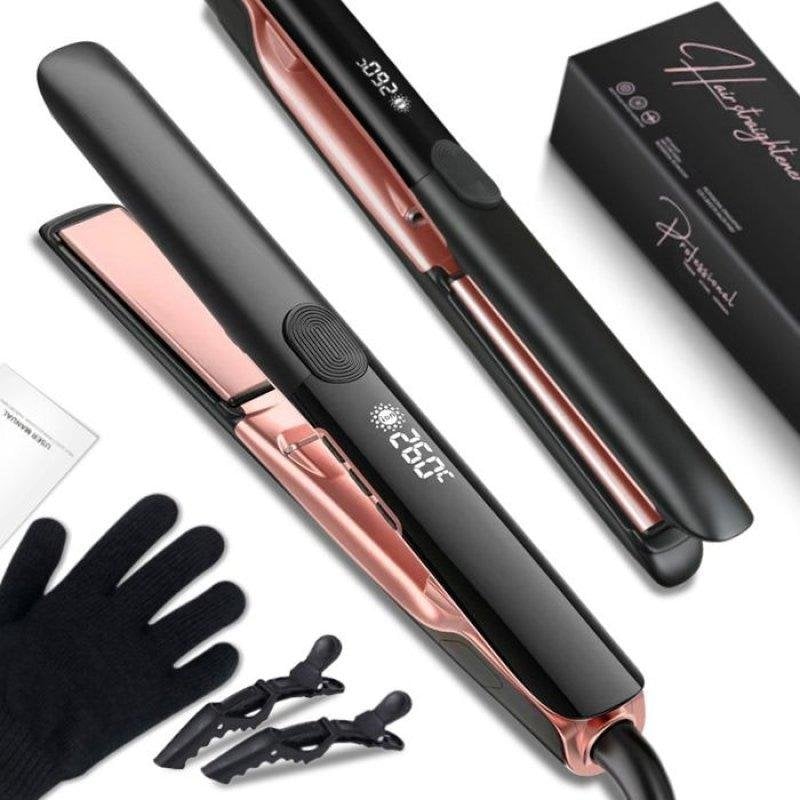 Lisseur Céramique Tourmaline 2-en-1 Nobrand 220ºC 6 Réglages Ionique Noir