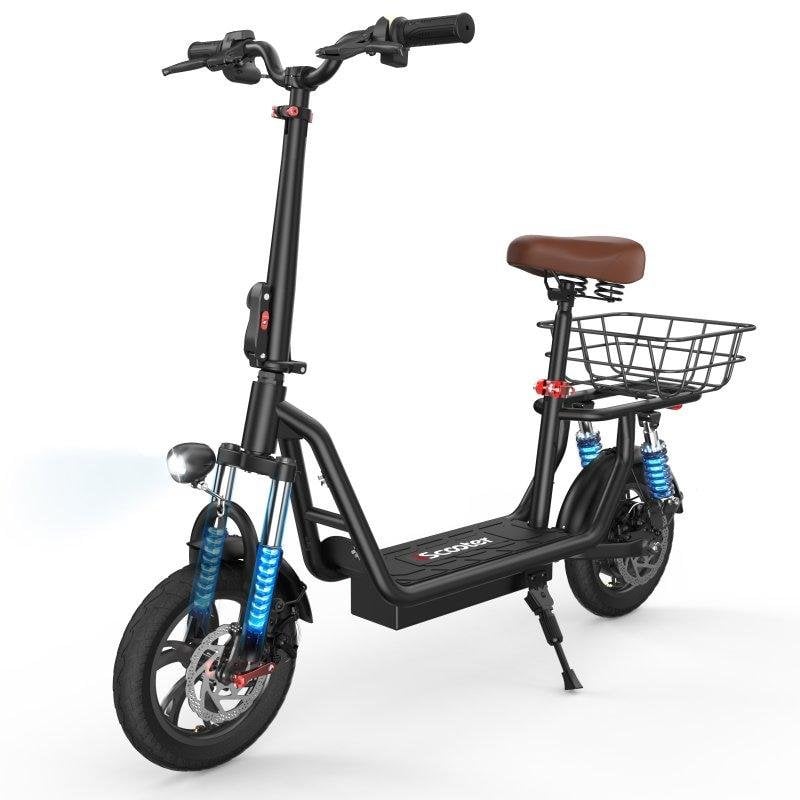 Trottinette électrique iScooter i12 500W Autonomie 35km Freins à disque Pneus 12'' LED Double suspension