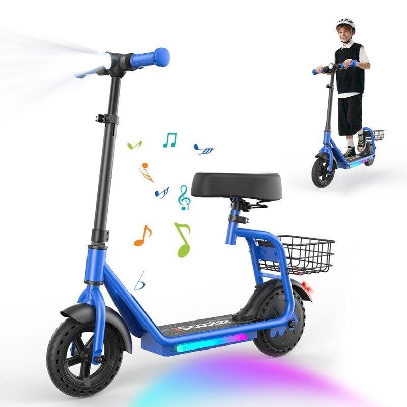 Elektroroller iScooter iK7 250W Reichweite 15km Vollgummireifen 8,5 Zoll Blau