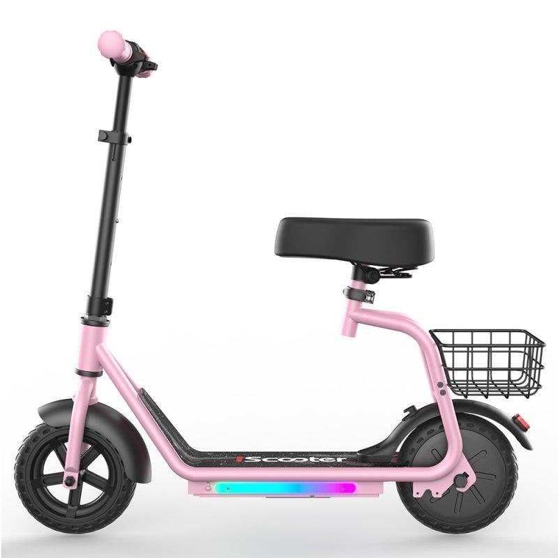 Monopattino elettrico iScooter iK7 250W Autonomia 15km Pneumatici pieni 8,5" Rosa