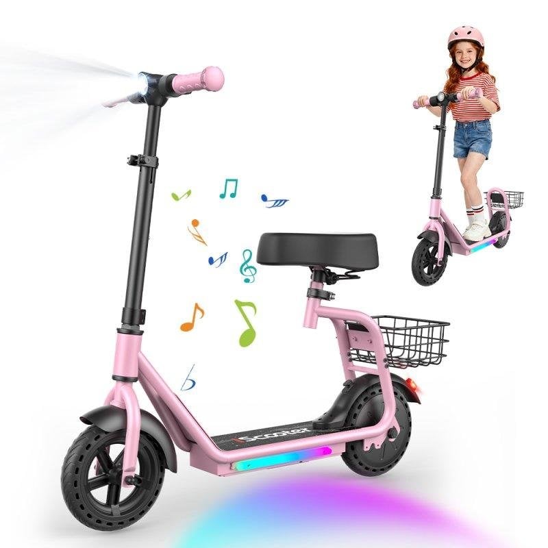 Elektroroller iScooter iK7 250W Reichweite 15km Vollgummireifen 8,5 Zoll Rosa