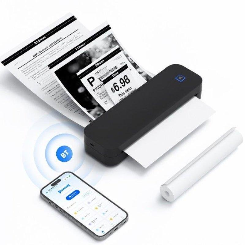 Imprimante Thermique Portable Bluetooth Nobrand A4 Sans Encre Multifonction
