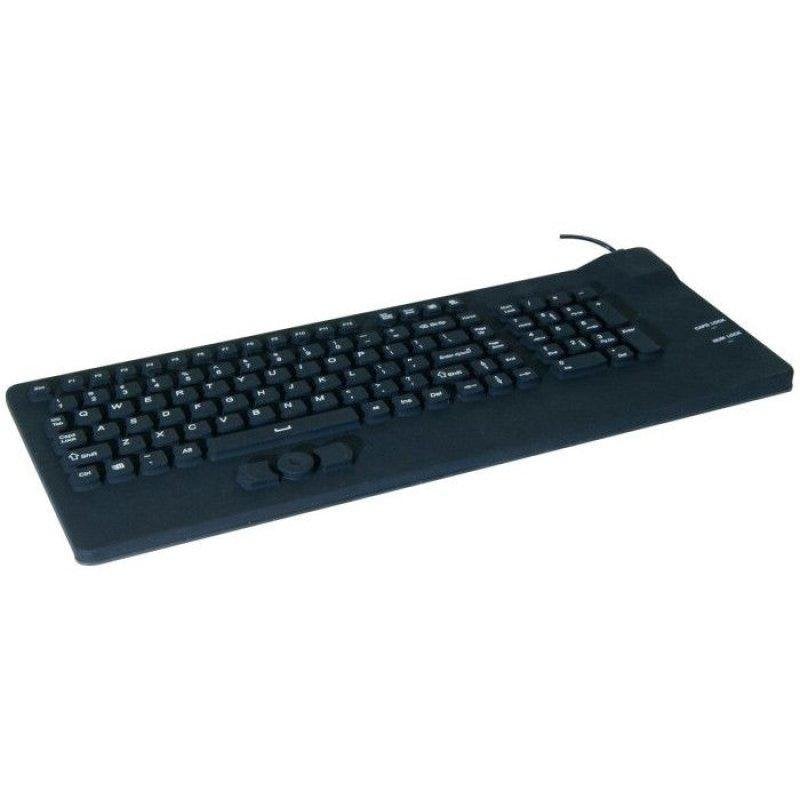 Clavier Générique Azerty Français USB avec Trackball intégré gris compact