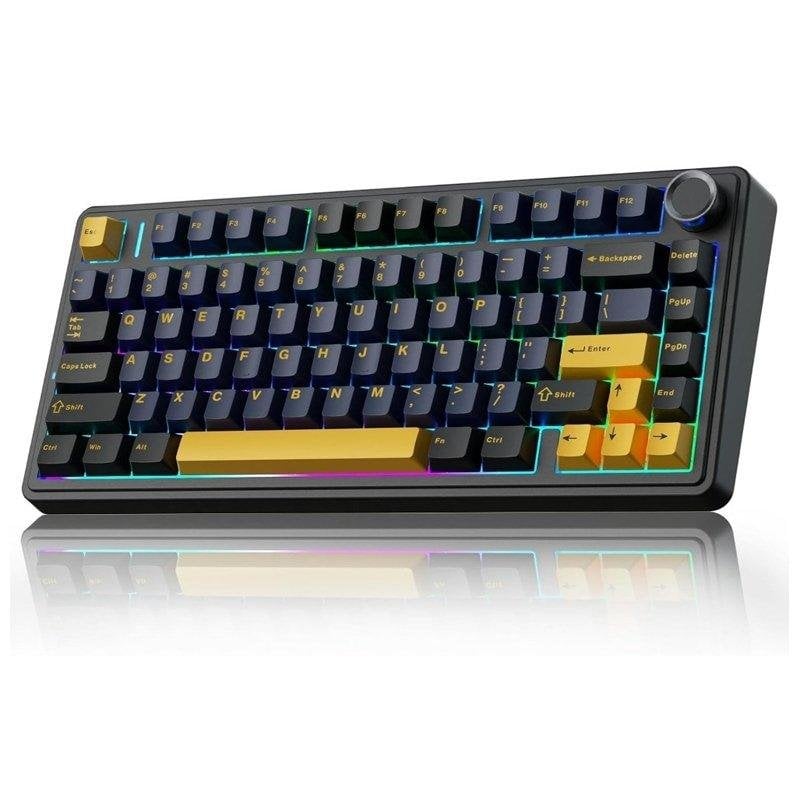 Aula F75 Tastatur 75% Kompakt US ANSI RGB Hot-Swap Bluetooth 5.0 2,4 GHz USB-C 4000mAh Akku