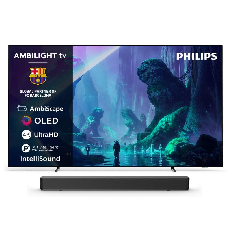 TV Philips OLED 55OLED801/12 55" 4K UltraHD Smart TV Ambilight + Philips TAB4000 Barra de Sonido