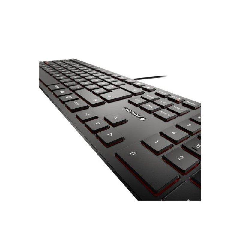 Clavier Cherry KC 6000 Slim USB AZERTY Français Compact Noir