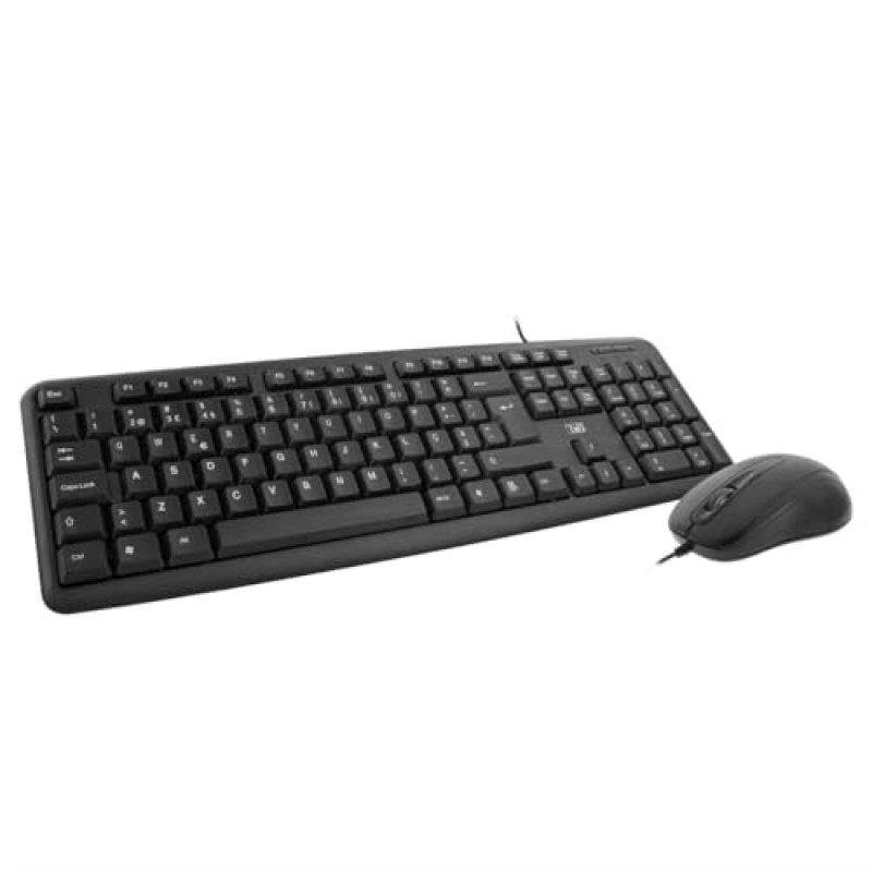 Toetsenbord TnB Kbcombopt bedraad set QWERTY Portugees zwart