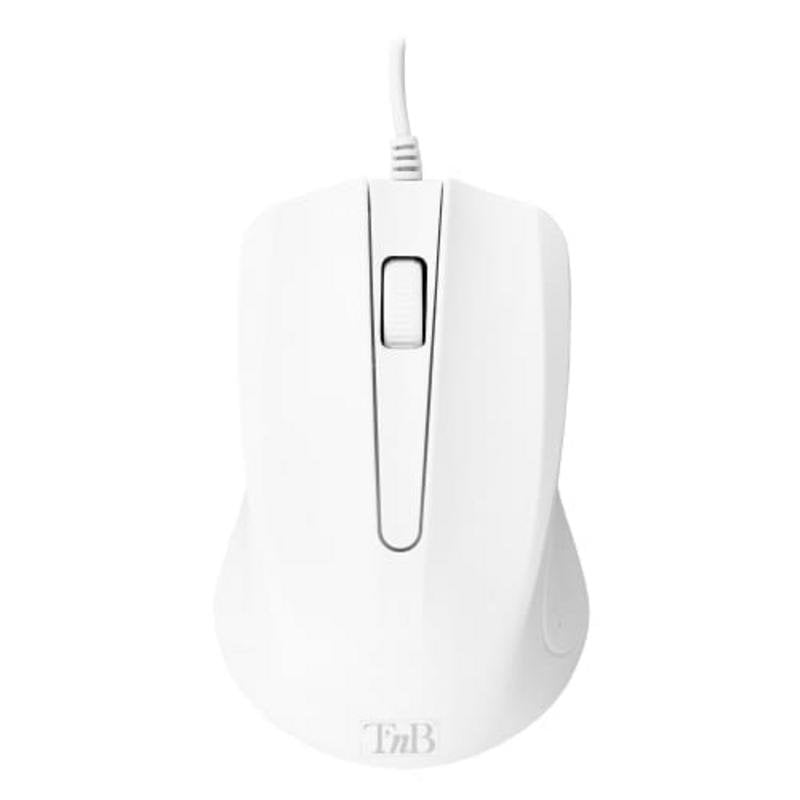 Maus TnB Shark MSHARKWH USB 1000 DPI Weiß Ambidextrous Kompakt