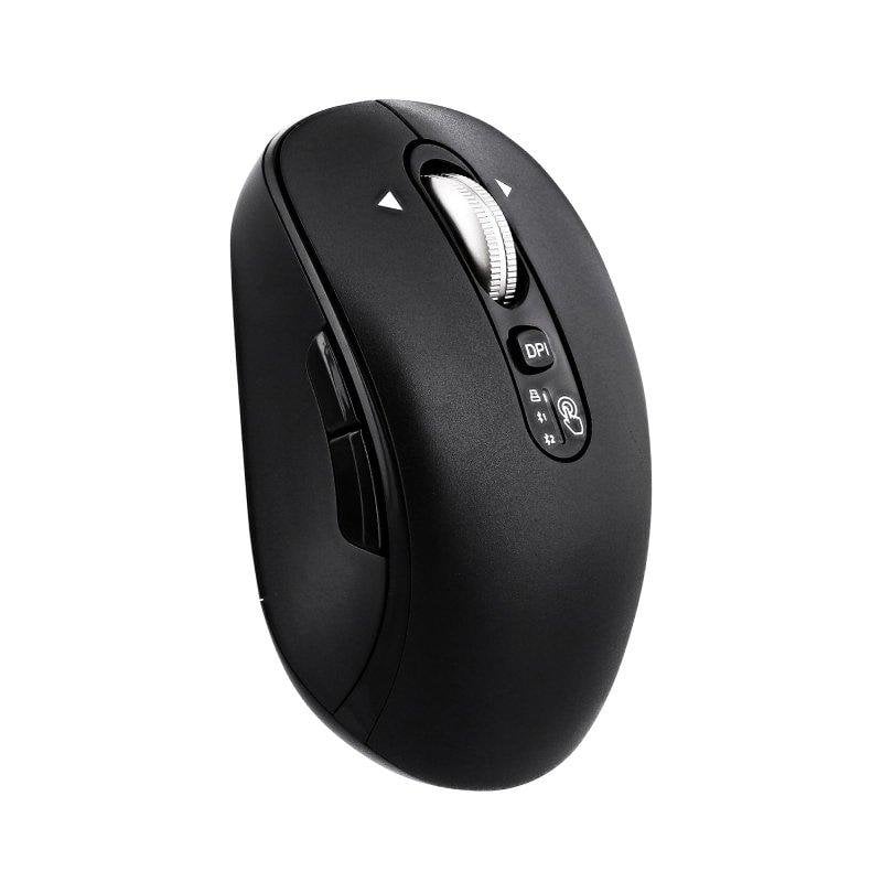Mouse TnB Mwinfinitemn Bluetooth USB-A Ricaricabile Nero Rotella Multifunzione