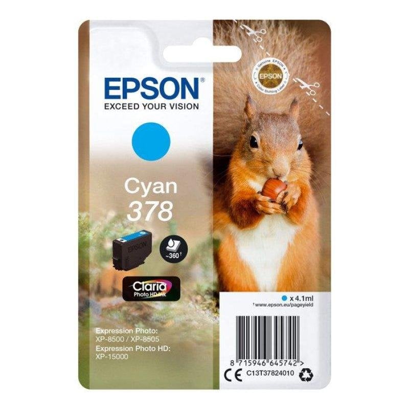 EPSON Cartouche dencre 378 Cyan Ecureuil C13T37824010 - vue 6
