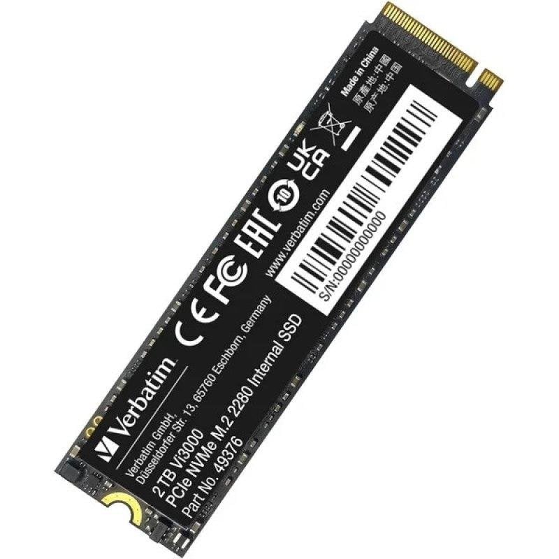 Disque SSD Verbatim Vi3000 2 To M.2 PCIe NVMe Gen 3 x4 3300 Mo/s