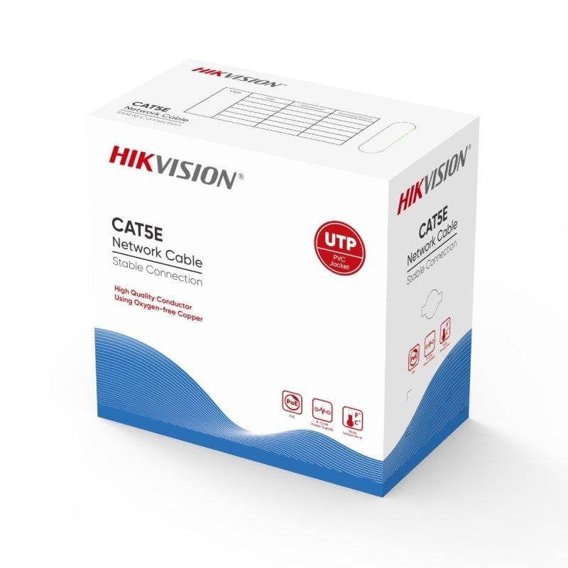 Netzwerkkabel Hikvision CAT5e UUTP 305 m Innenbereich Hohe Zuverlässigkeit