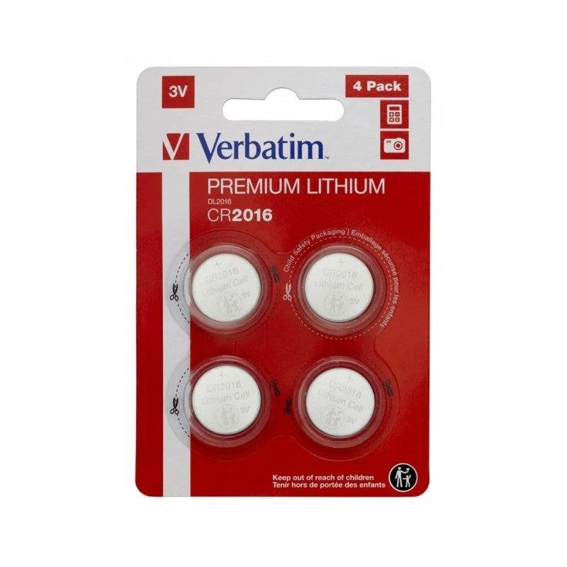 Piles au lithium Verbatim CR2016 Blister de 4 unités