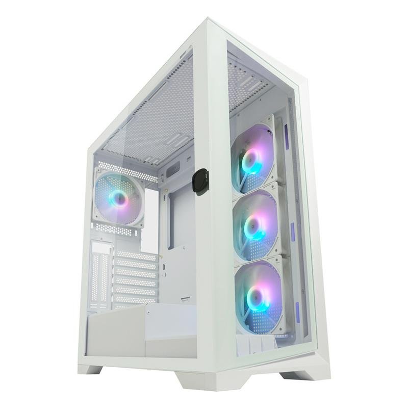 Boîtier PC Gamer LC Power Gaming ARGB Compatible ATX Verre trempé USB C - vue 2