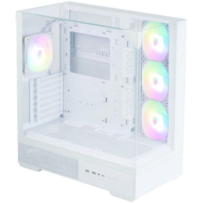 Boîtier ATX Zalman P40 Prism Plus Blanc Cristal Panoramique A-RGB USB-C