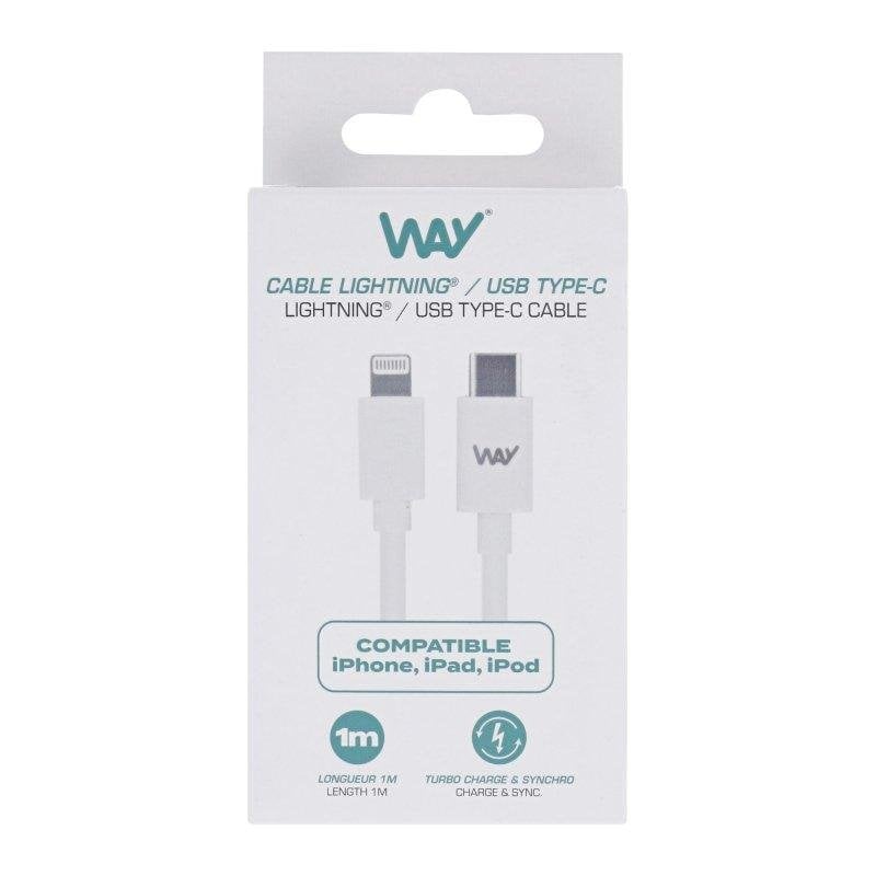 Kabel TnB Way WCBLTC01 USB-C zu Lightning 1 m Weiss
