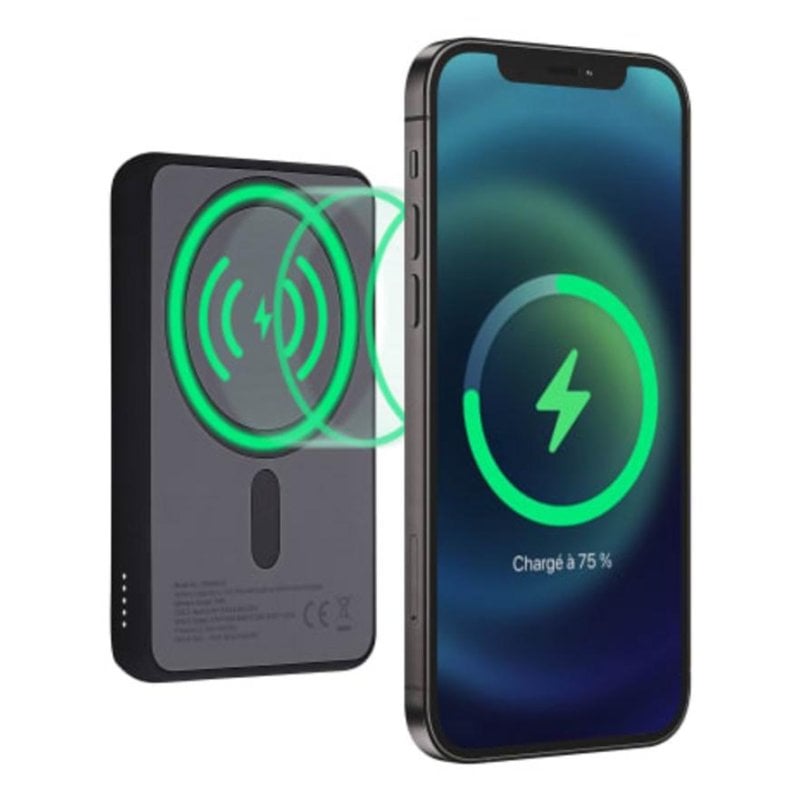 Power Bank TnB PBUMAG5 5000 mAh 20 W Carga MagSafe Noir