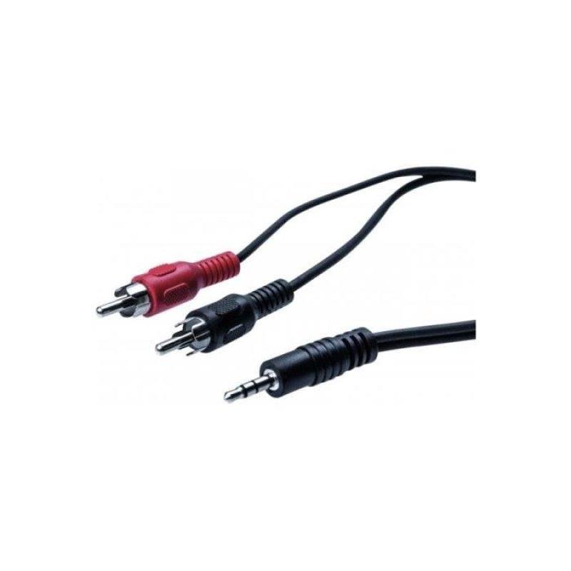 Dexlan - Câble Audio Jack 3,5 mm vers 2 RCA - 1,80 m - Noir - Image 4
