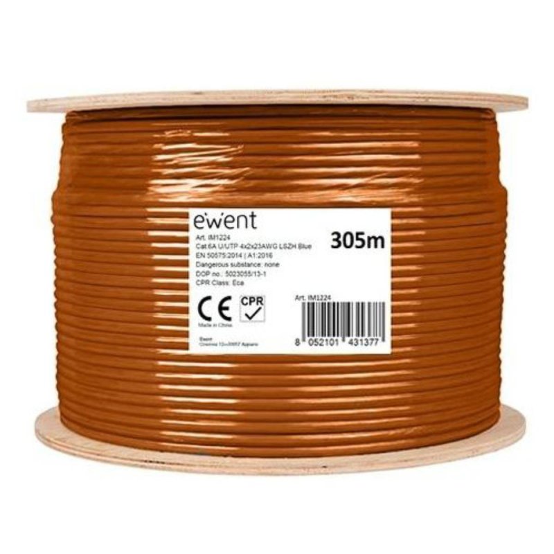 bobina cable de red ewent im1228 cat7 sftp 305 m naranja