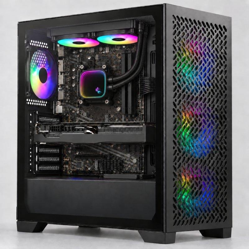 PC de bureau DECLICINFO AMD Ryzen 5 5500 16 Go RTX 5050 500 Go SSD Windows 11 Pro fluide